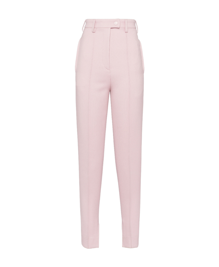 Prada High-waist Tapered-leg Trousers In Pink
