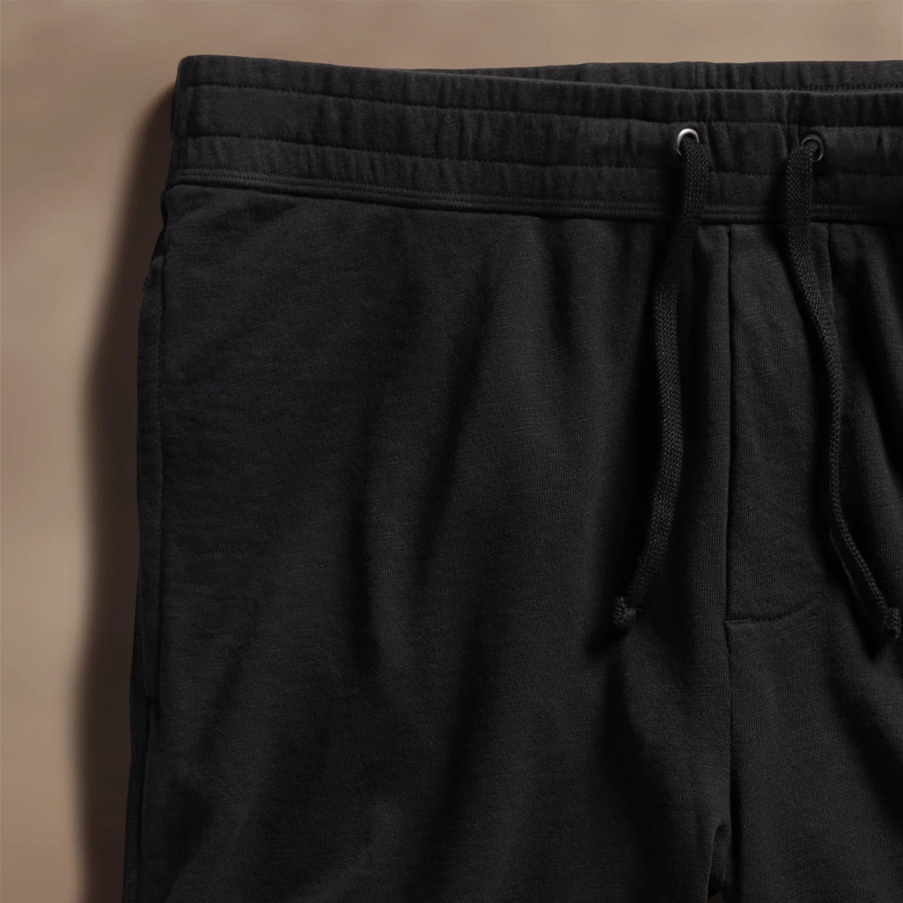 James Perse Mélange-effect Cotton Track Shorts In Black