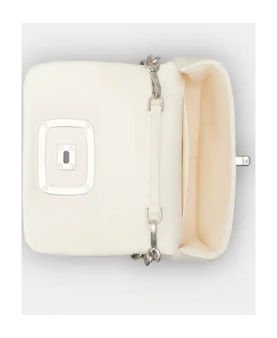 Roger Vivier Logo Engraved Foldover Top Shoulder Bag In Nude