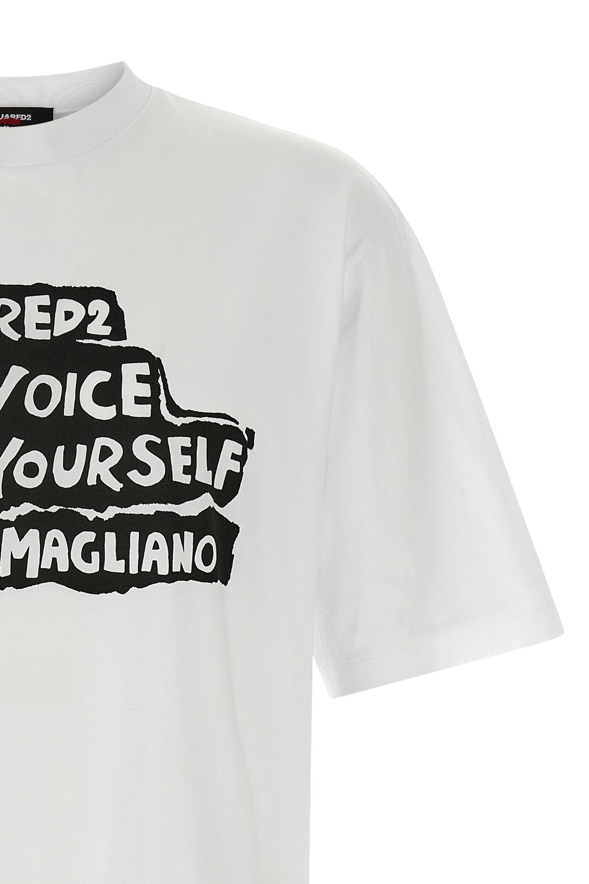 Dsquared2 Cotton T-shirt Collaboration Magliano Graphic Print In White