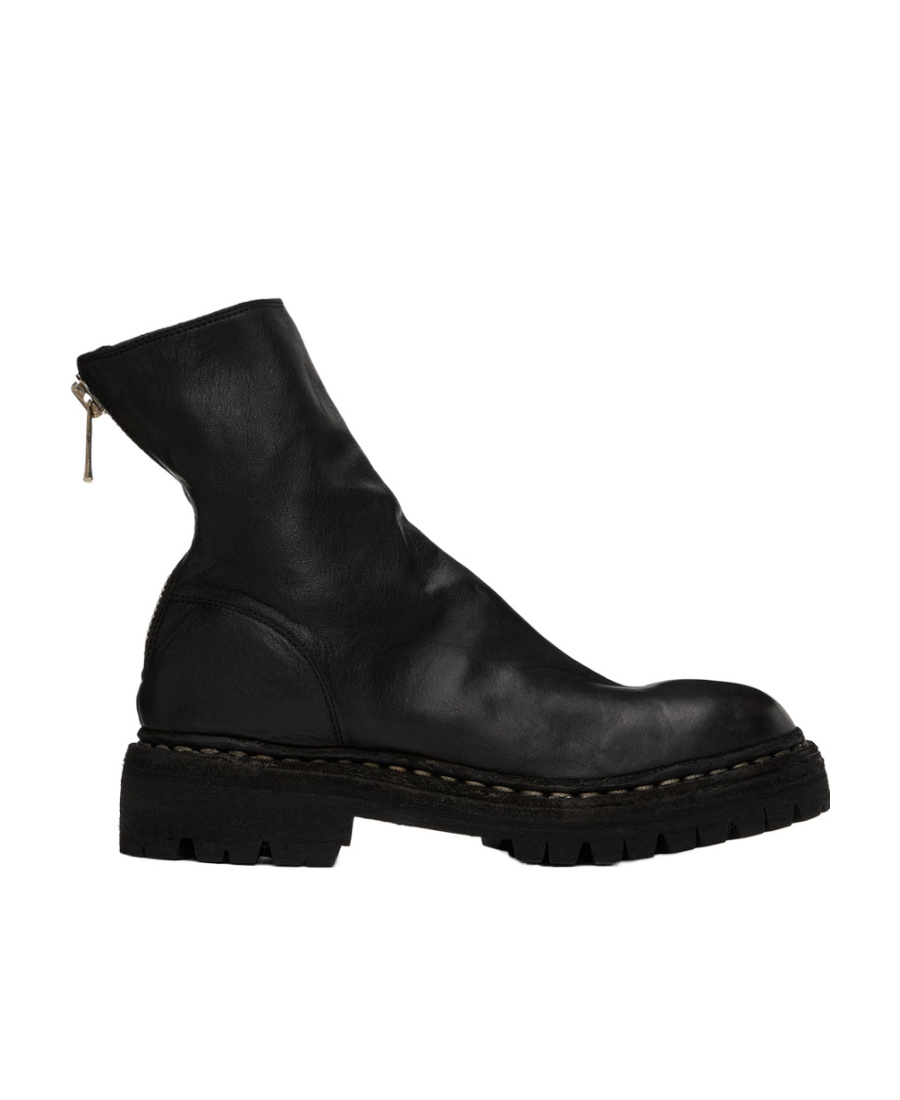 Shop Guidi Zippered Short Boots In Black