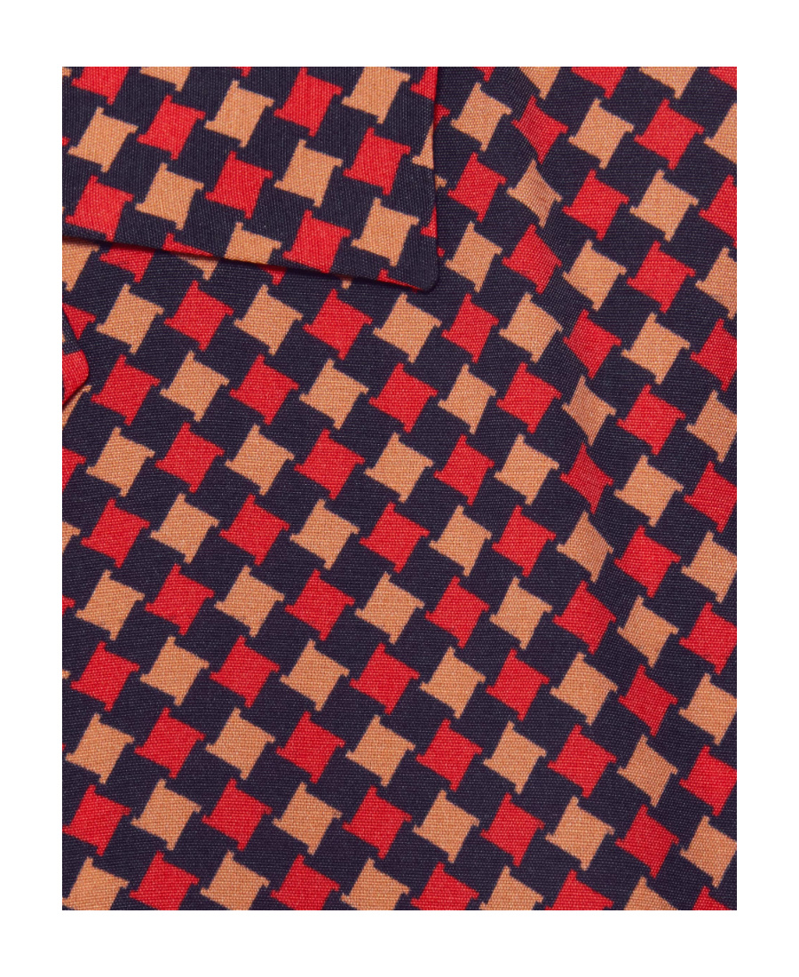 GUCCI GEOMETRIC HOUNDSTOOTH-PRINT BOWLING SHIRT
