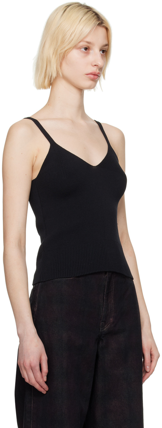 Shop Our Legacy Ribbed-knit Singlet Top In Black