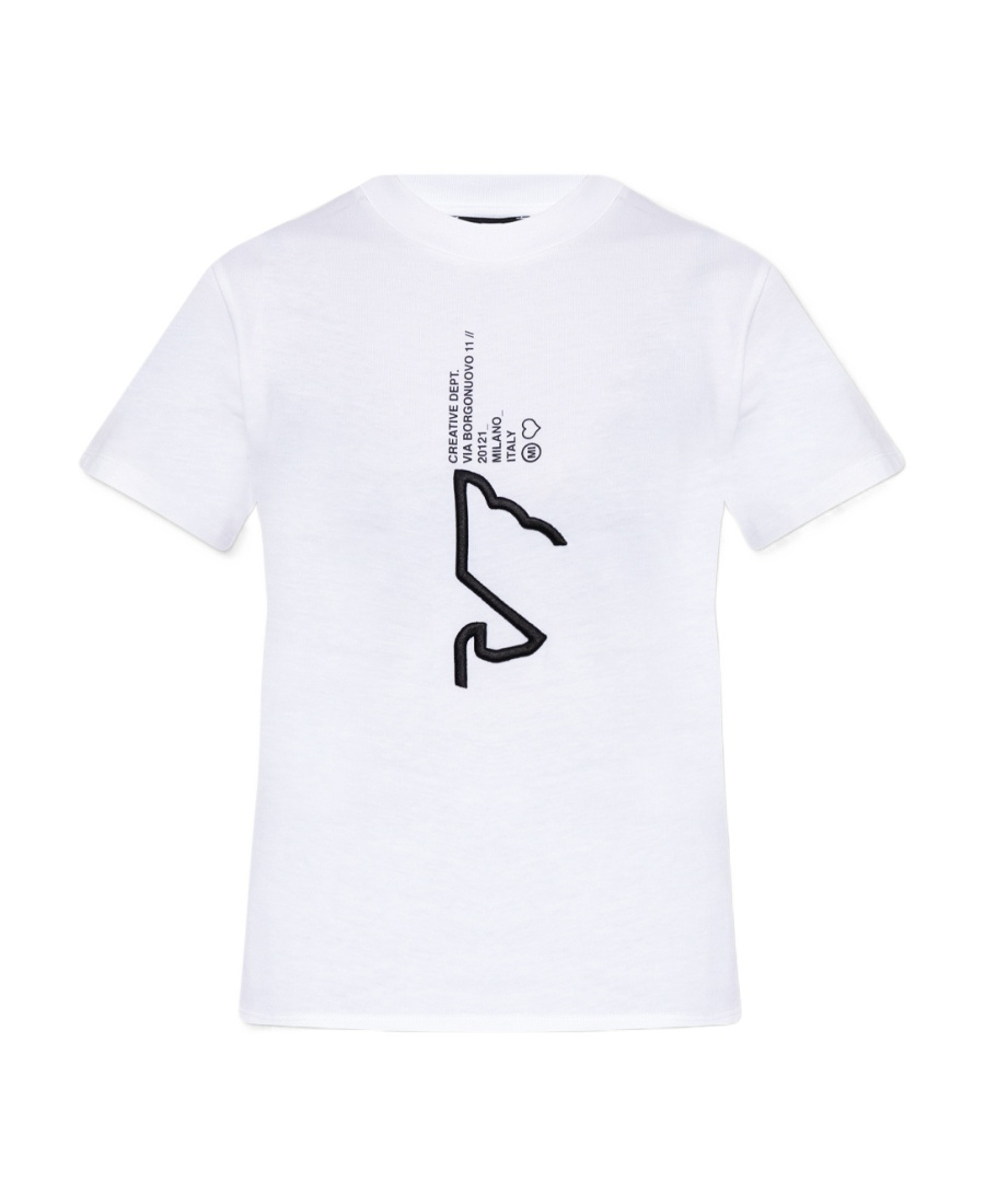 EMPORIO ARMANI GRAPHIC-EMBROIDERY LOGO-PRINT T-SHIRT 