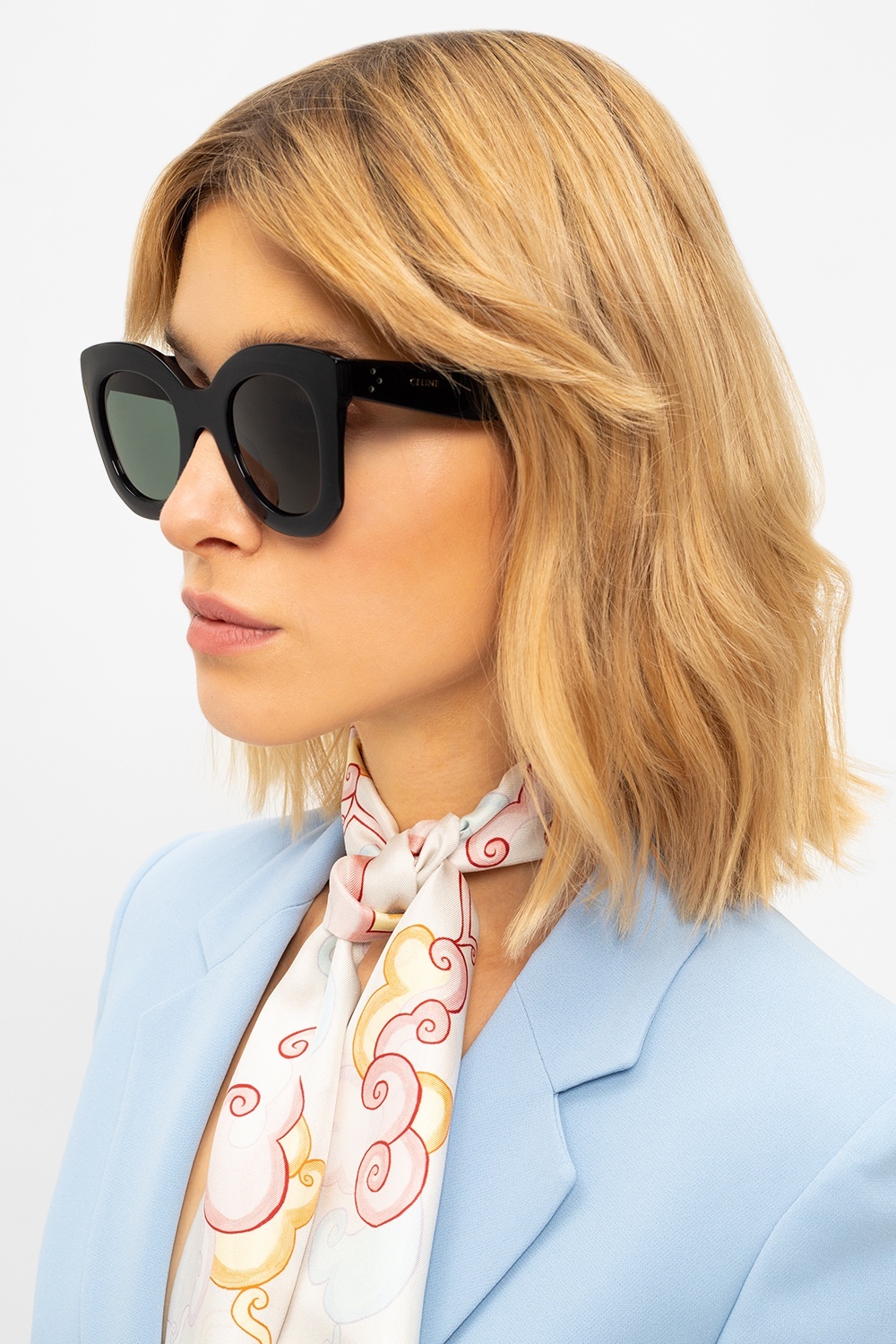 Celine Ultra-large Frame Sunglasses In Black