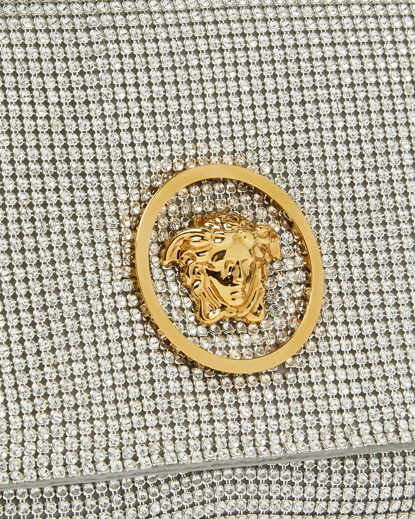 Versace Clutch With Shimmering Crystals