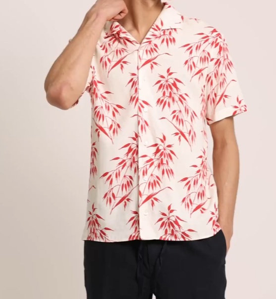 Orlebar Brown Hibbert Printed Linen Shirt In White