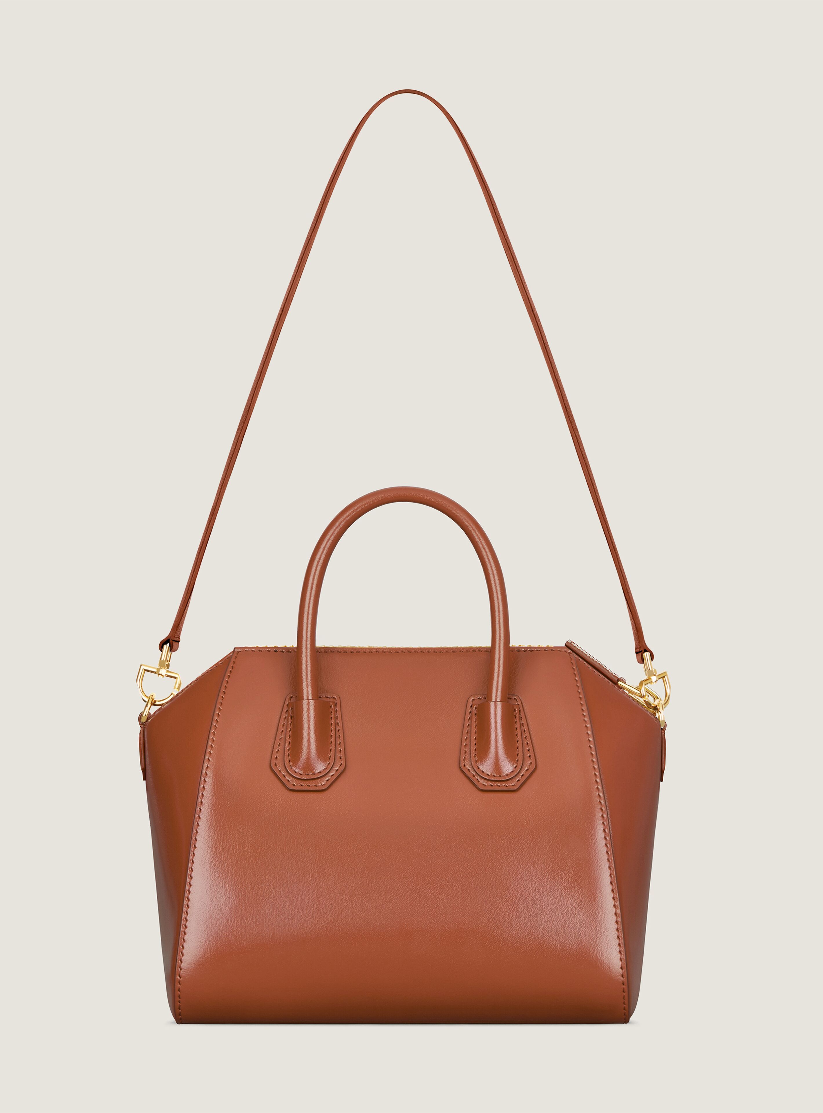 Givenchy Small Antigona Bag In Box Leather In Brown
