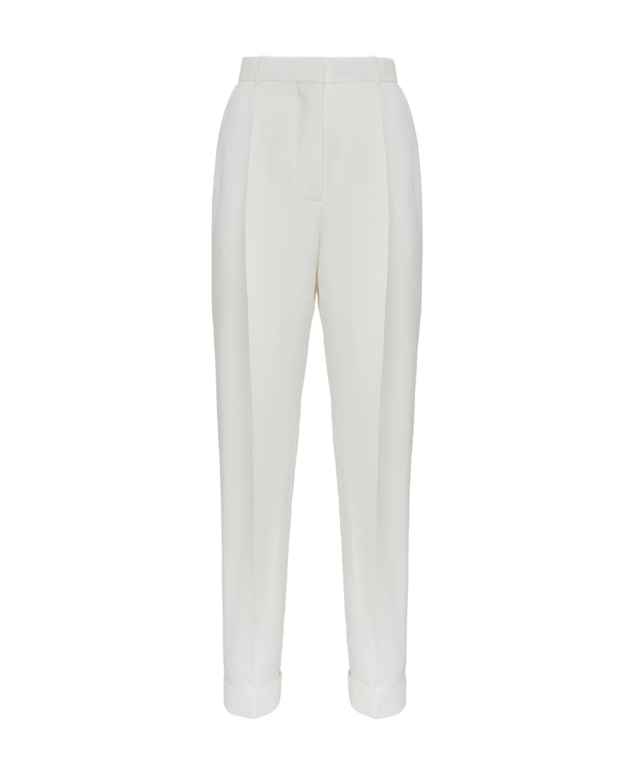 Alexander Mcqueen Slim Peg Trousers In White