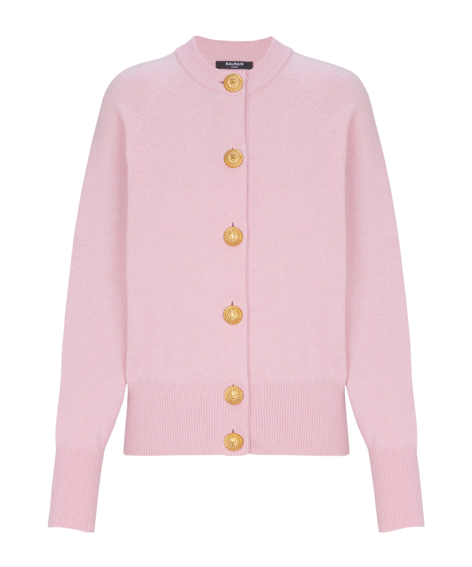 Balmain Buttoned Cardigan In Pink
