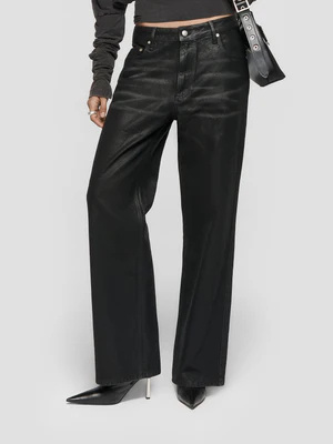 Misbhv Coated Details Jeans Leggings In Black