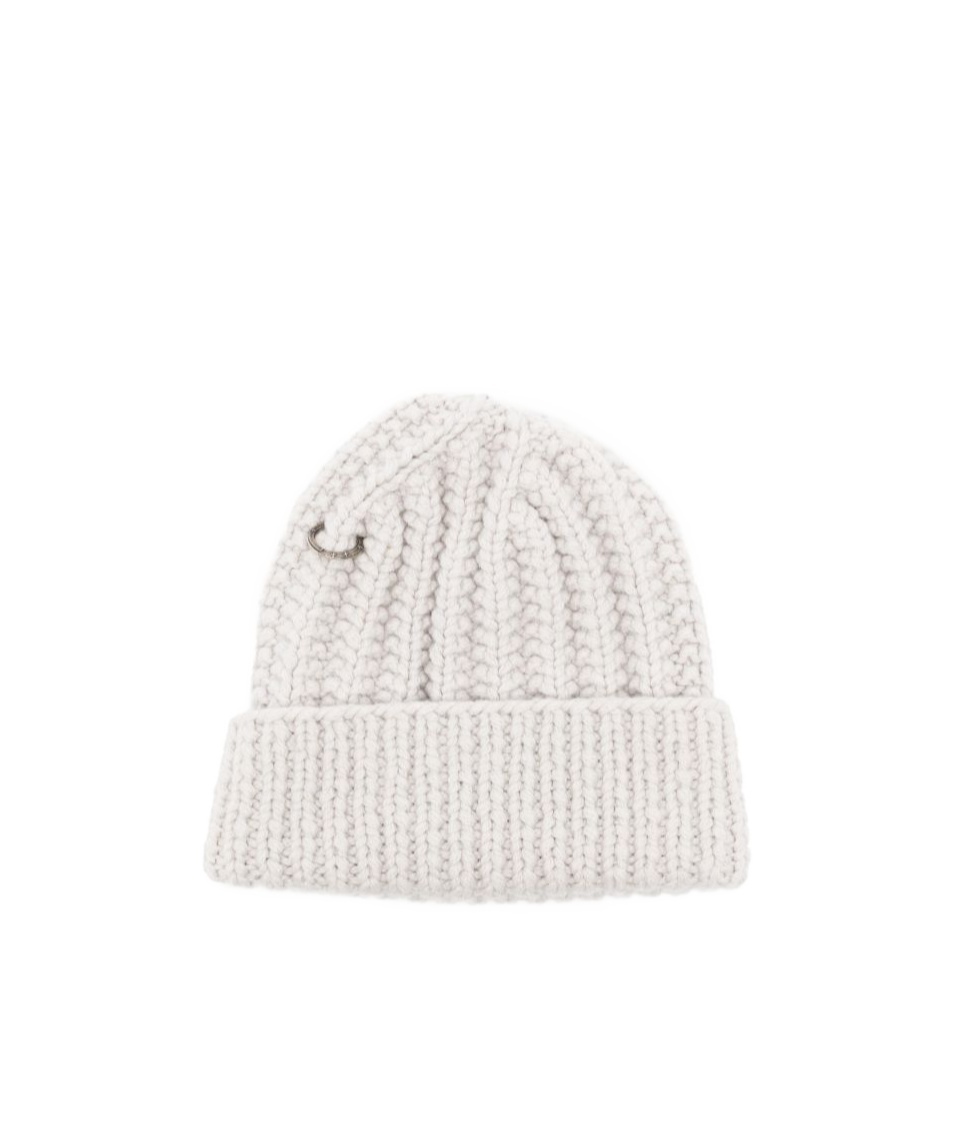 Werkstatt:münchen Ring-detail Ribbed Beanie In White