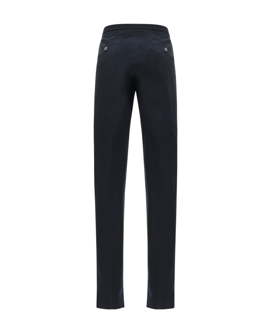 Zegna Logo Casual Pants In Blue