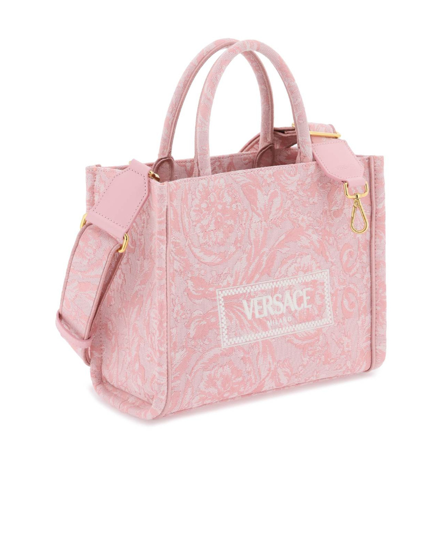 Versace Women's Barocco Athena Small Tote Bag In Pink