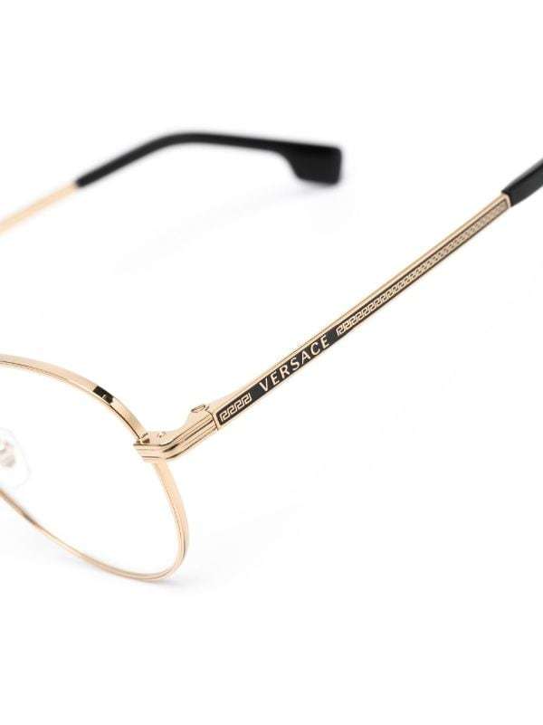 Versace Ve1279 Round-frame Glasses In White