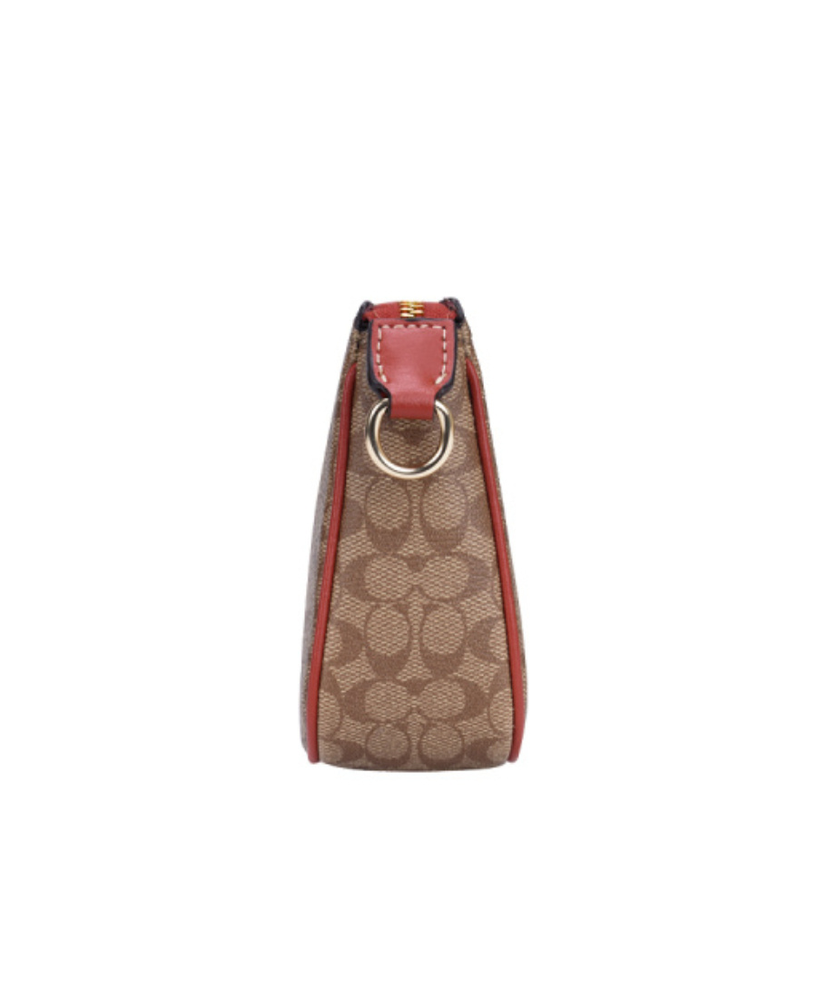 Coach Logo Hand-held Bag In Brown