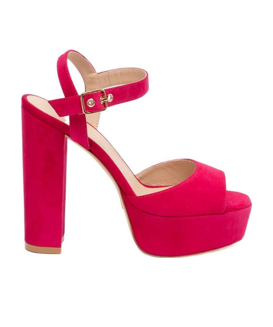 Stuart Weitzman 135mm Platform Suede Sandals In Red