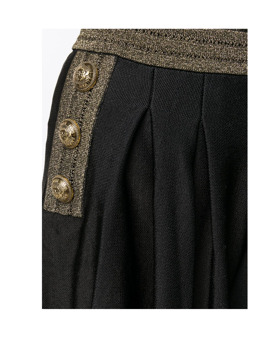 BALMAIN GLITTER-DETAIL HIGH-WAISTED SHORTS 