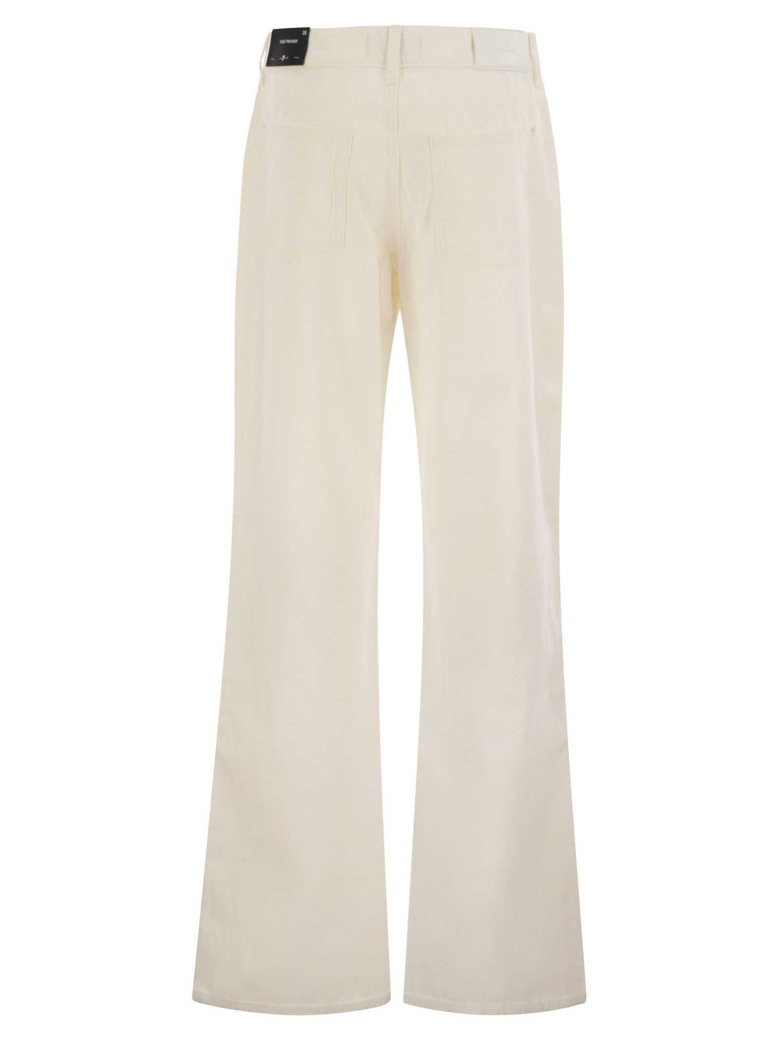 7 For All Mankind Tess Trousers In Neutral