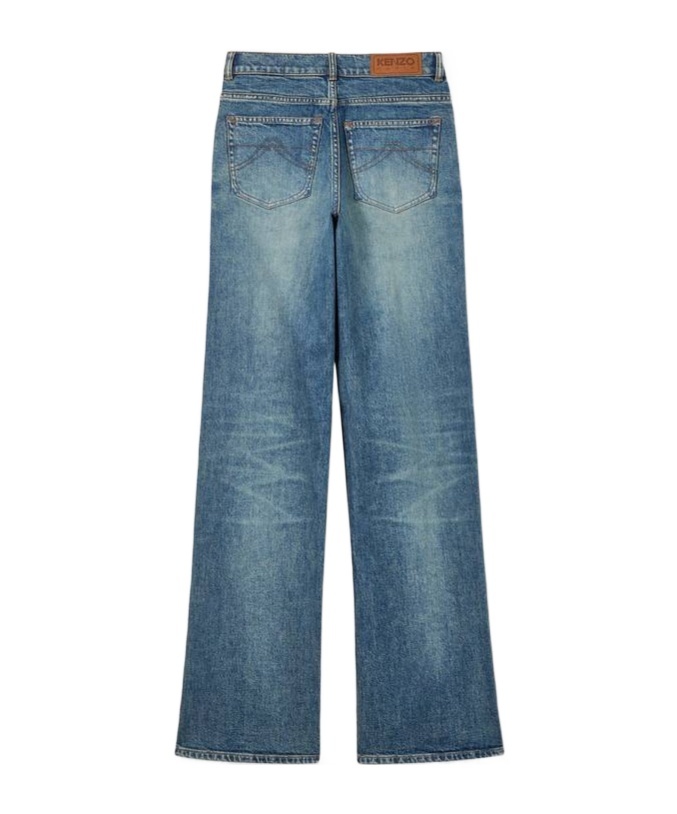 Kenzo Belt-loop Jeans In Blue
