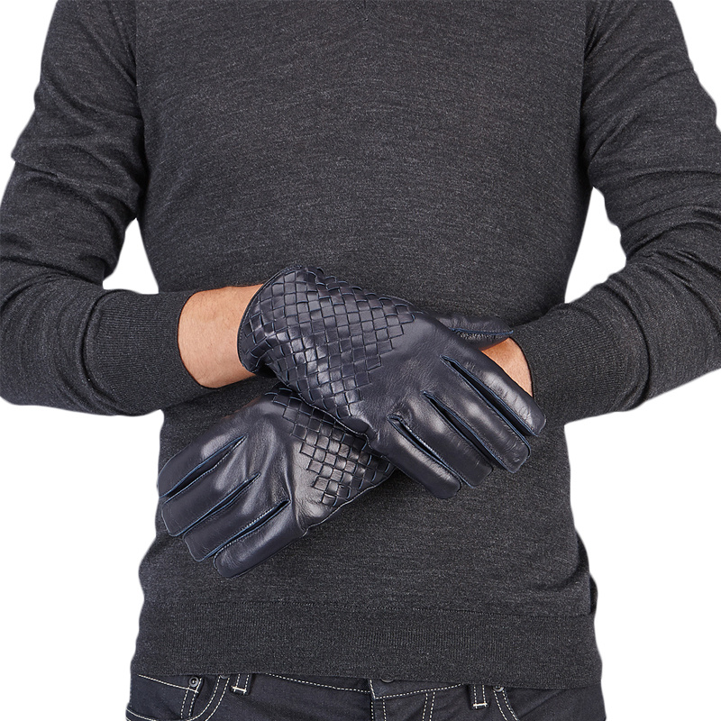 Bottega Veneta Knitted Gloves In Blue