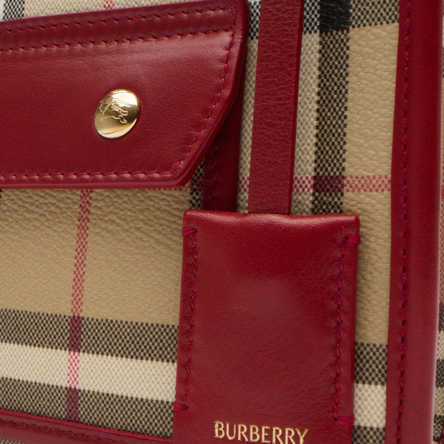 Burberry Press-stud-fastening Tote Bag In Brown
