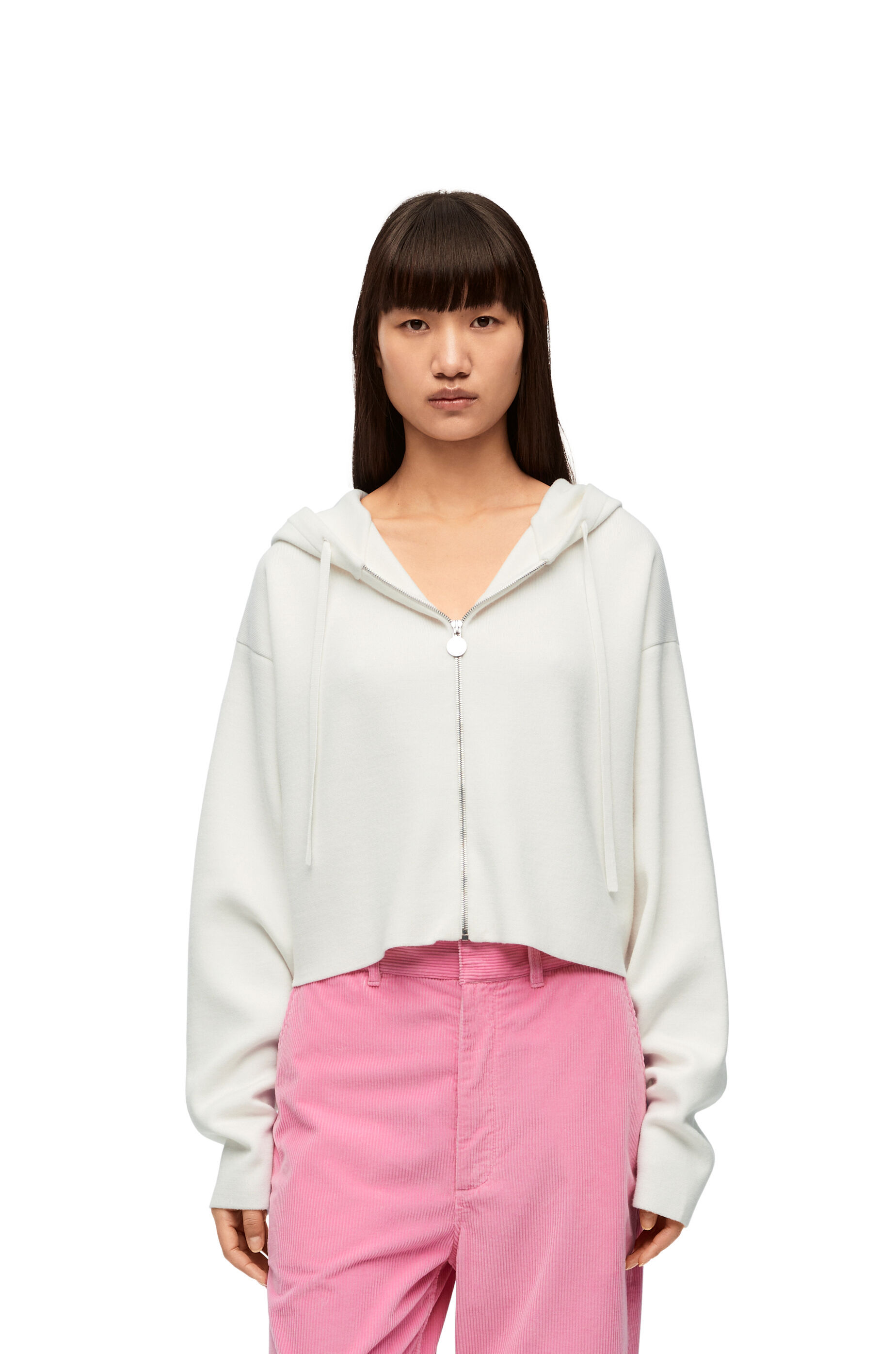 Loewe Anagram Zip-up Hoodie In Wool