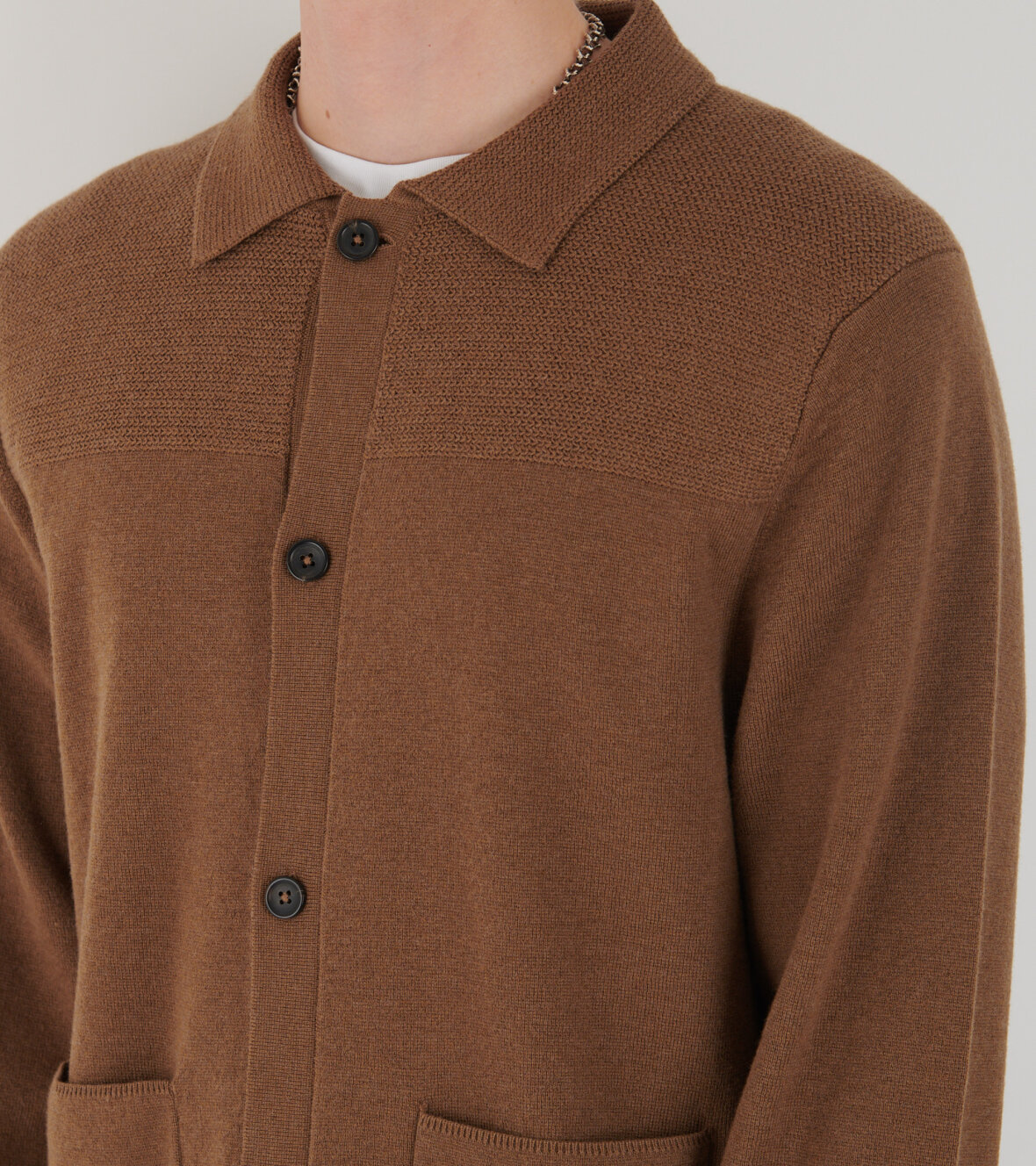 Paul Smith Long-sleeved Cardigan In Brown