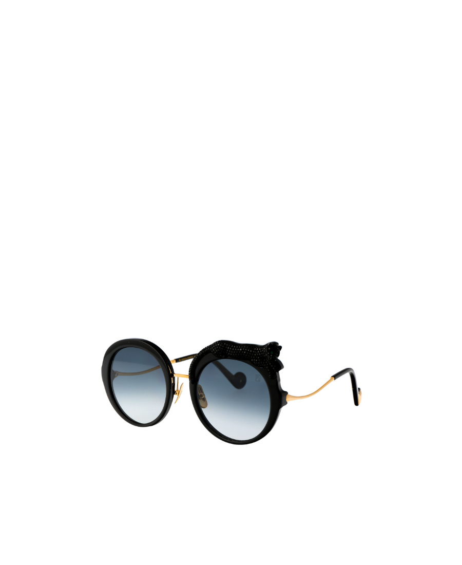 Anna-karin Karlsson Round Frame Sunglasses In Black