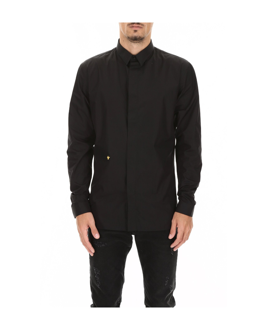 Dior Homme Bee Embroidered Shirt In Black