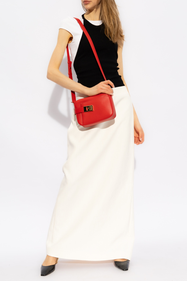 Shop Ferragamo Salvatore High-waist Straight Hem Maxi Skirt In White
