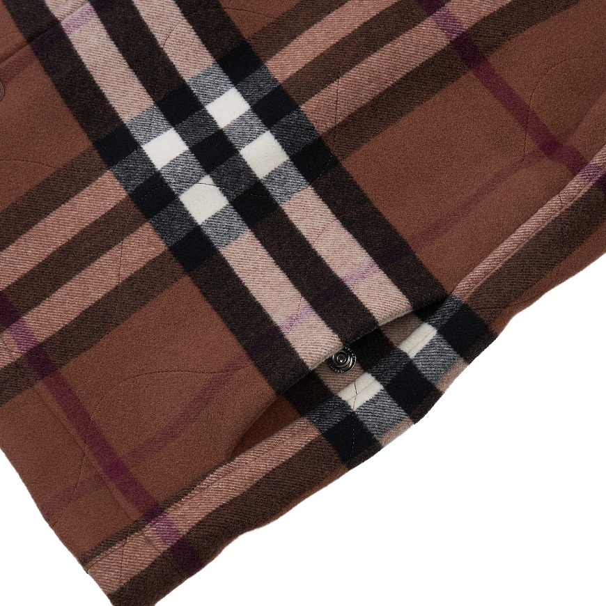Shop Burberry Check-pattern Wool Bomber Jacket In Black
