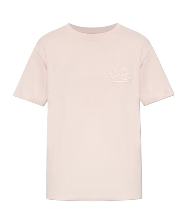 Etro Cotton Logo T-shirt In Pink