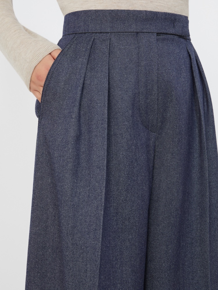 Max Mara Wool Trousers In Blue