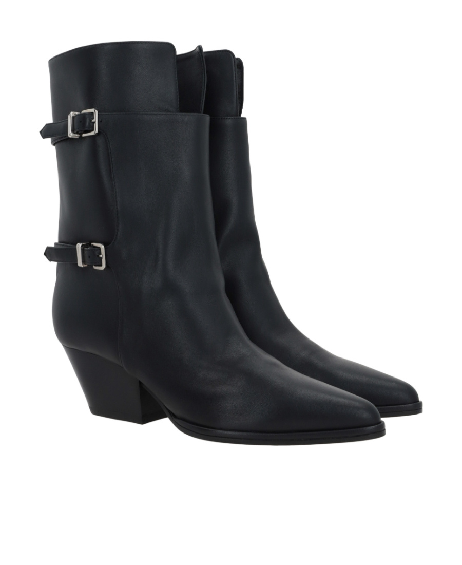 Sergio Rossi Sr Thalestris 55mm Leather Ankle Boots In Black