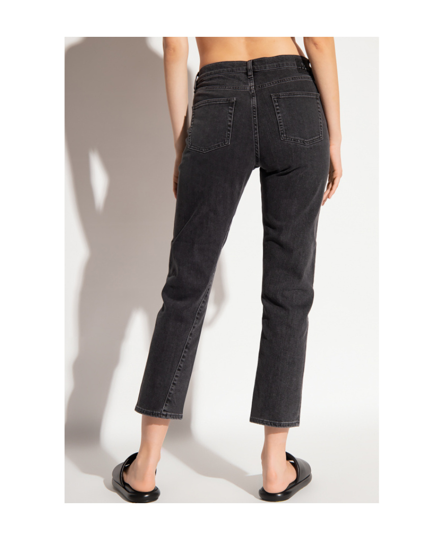 Totême Belt-looped Straight-leg Jeans In Black