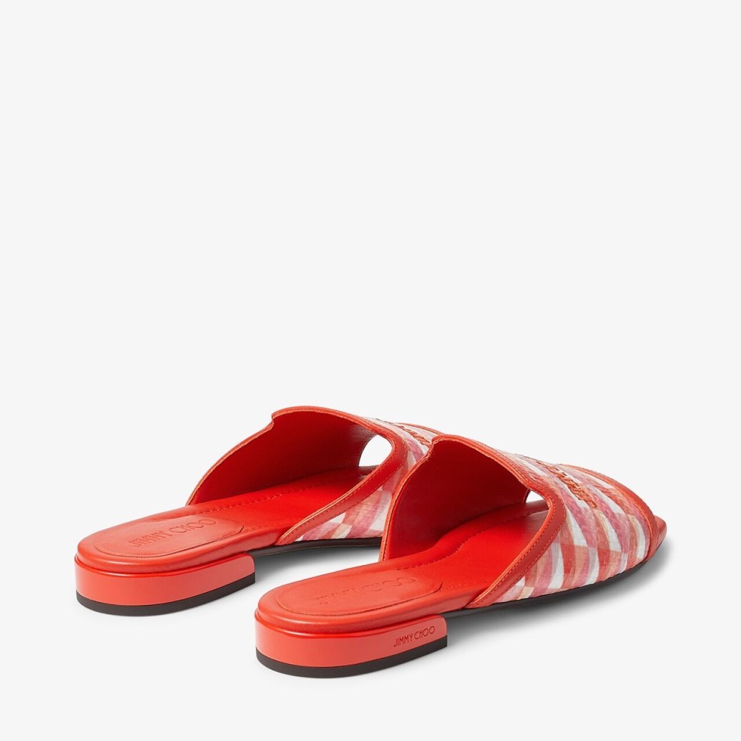 Jimmy Choo Nako Logo Flat Slide Sandals
