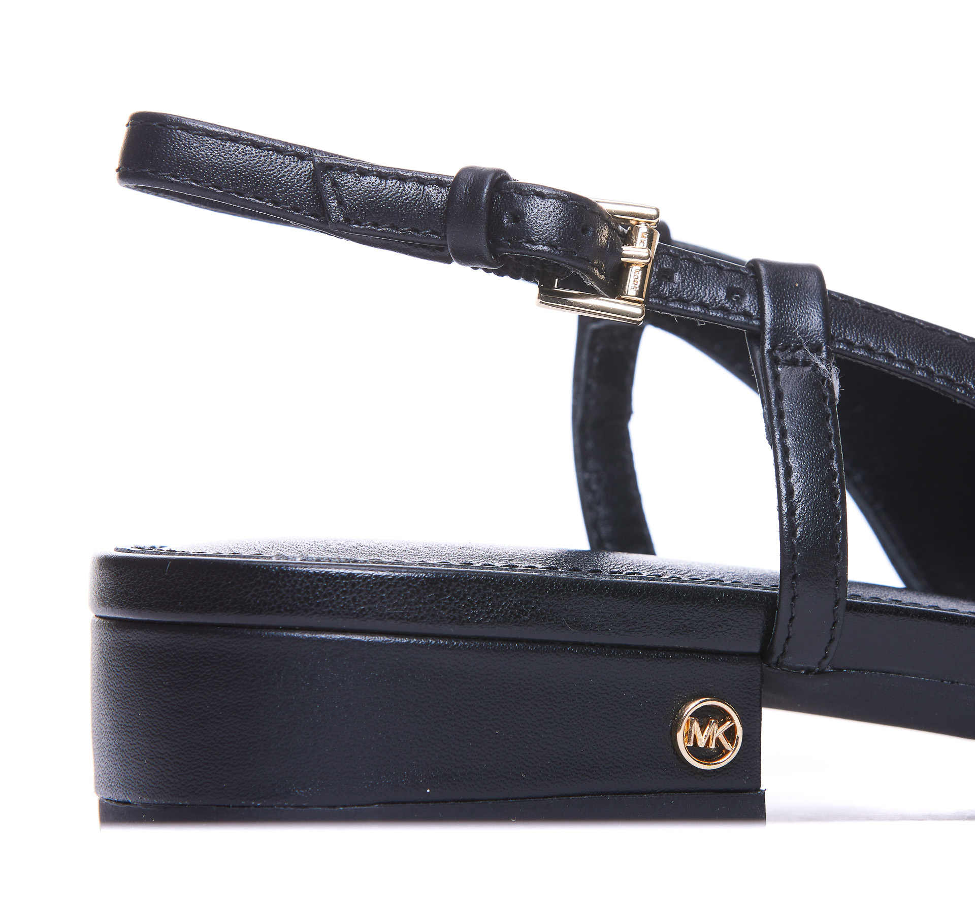 Michael Michael Kors Leather Ballerina Shoes In Black