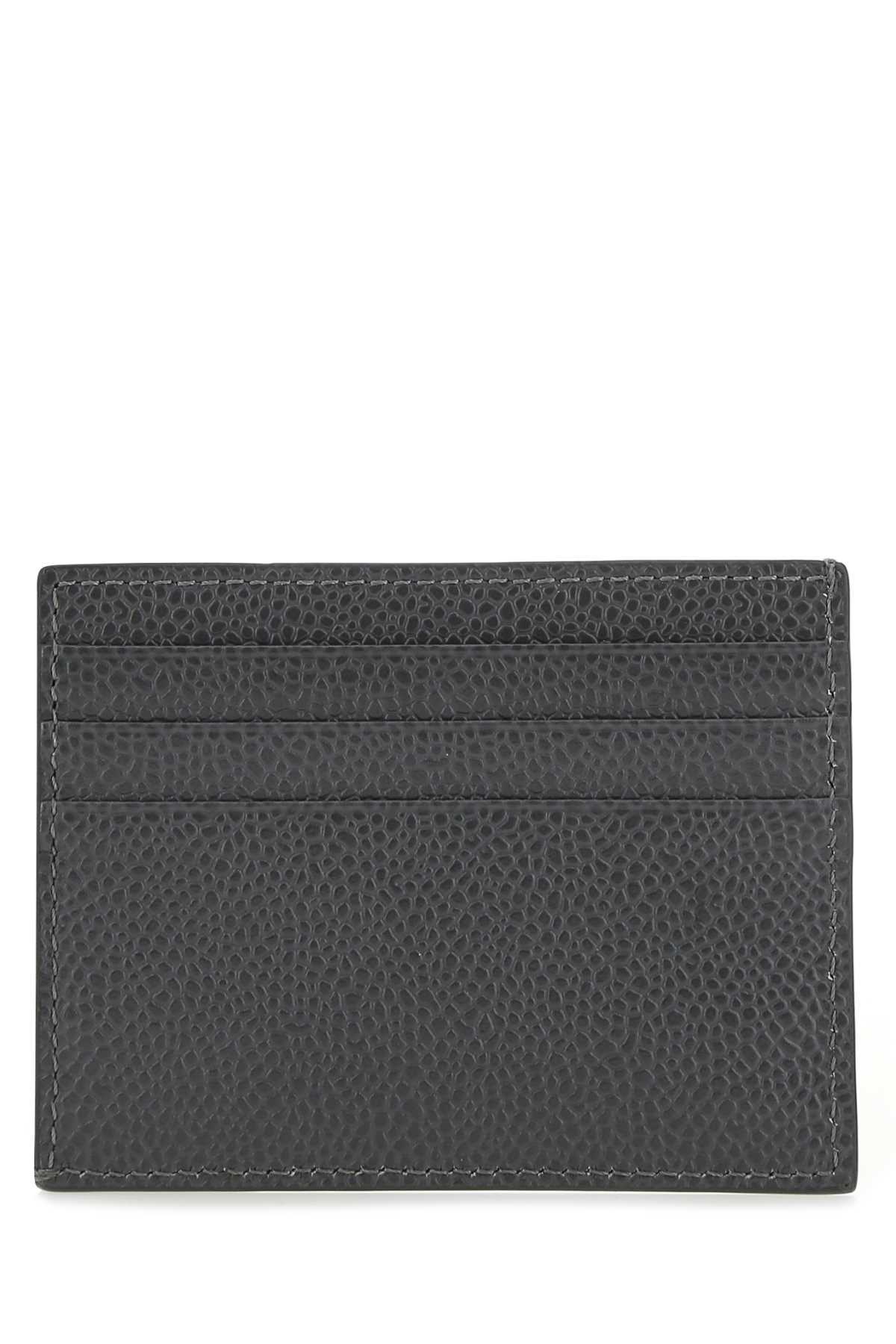 Shop Thom Browne Rwb-stripe Pebbled Cardholder In Black