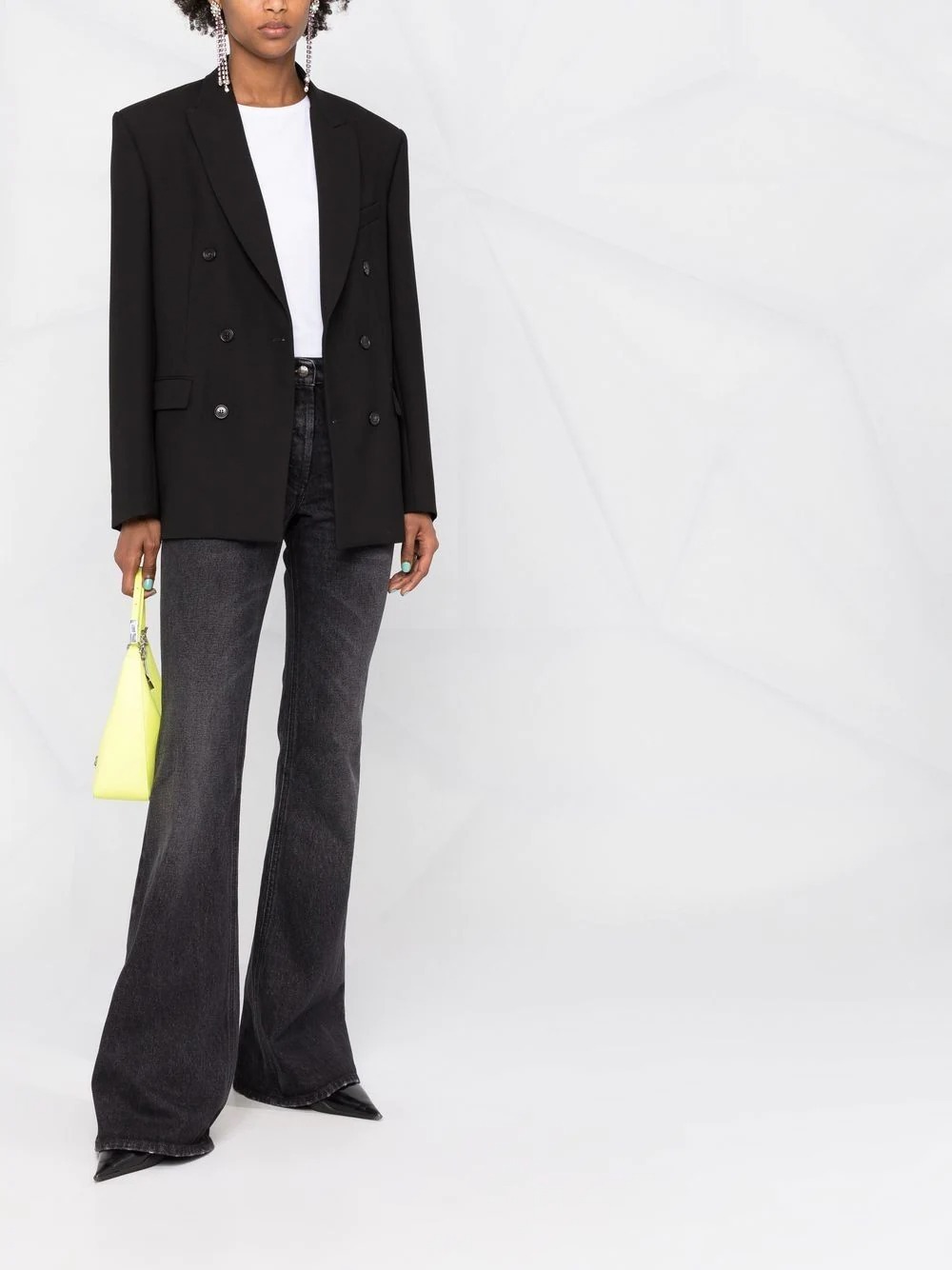 Prada Low-rise Flared Leg Jeans In Black