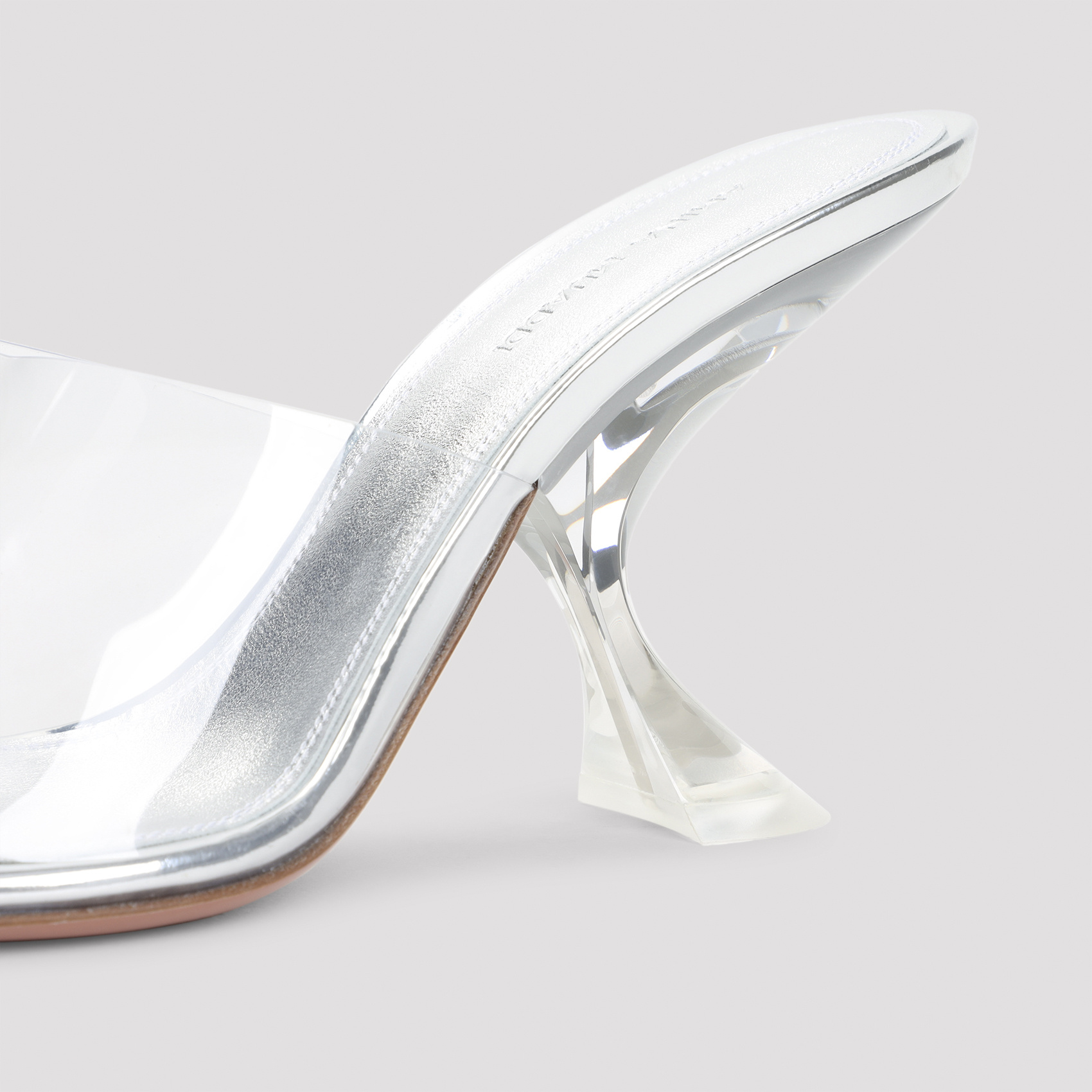 Amina Muaddi Metallic Open-toe Sandals With Sculptural Heel In Metallic