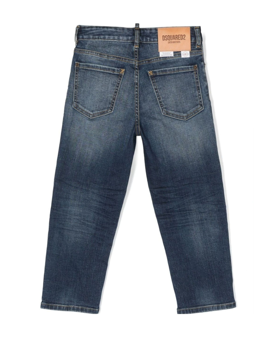 Dsquared2 Imitation Old Logo Jeans In White