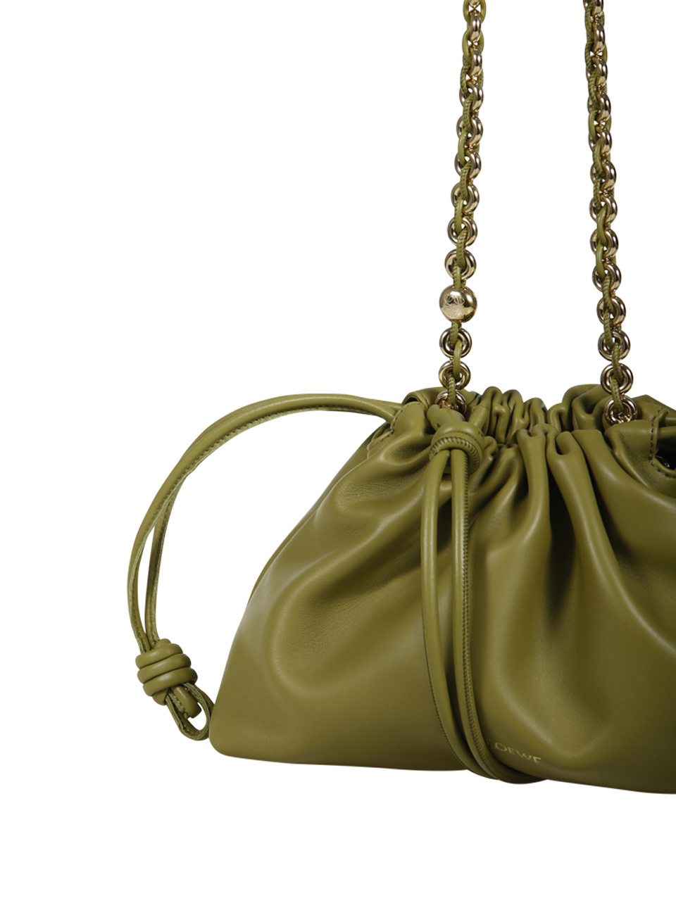 Loewe Medium Flamenco Shoulder Bag In Green