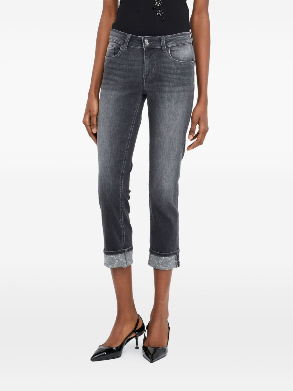 Liu •jo Denim Trousers With Belt Loops In Blue