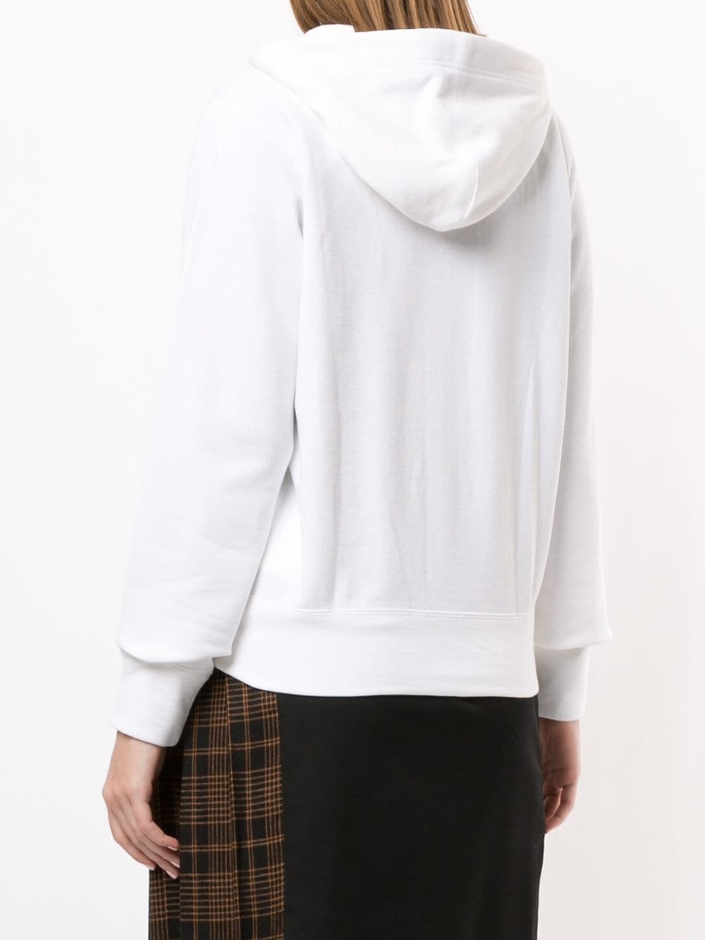 Shop Comme Des Garçons Play Heart Motif Zip Hoodie In White
