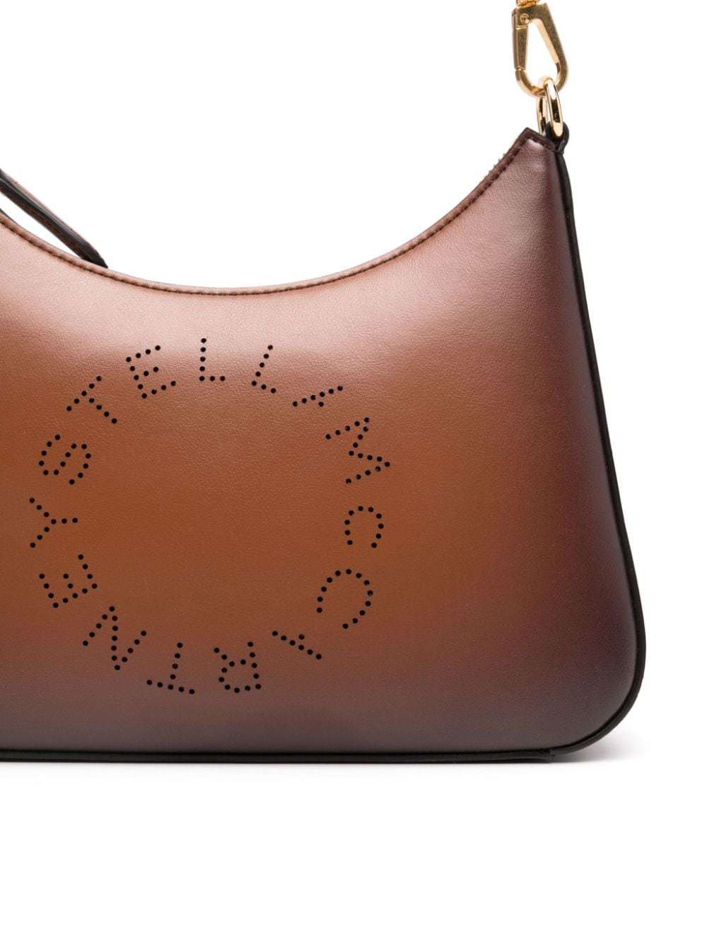 Stella Mccartney Zippered Shoulder Bag In Brown