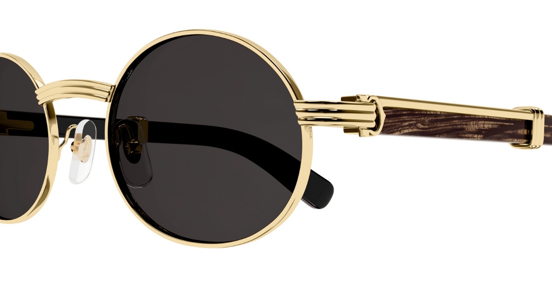 Cartier Giverny Oval-frame Sunglasses In Black