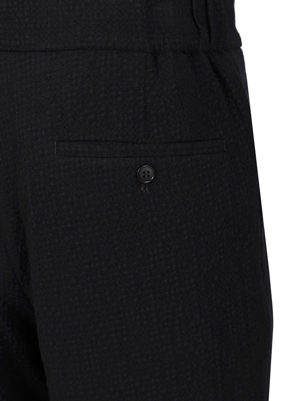 Giorgio Armani Single Pleat Casual Pants In Black