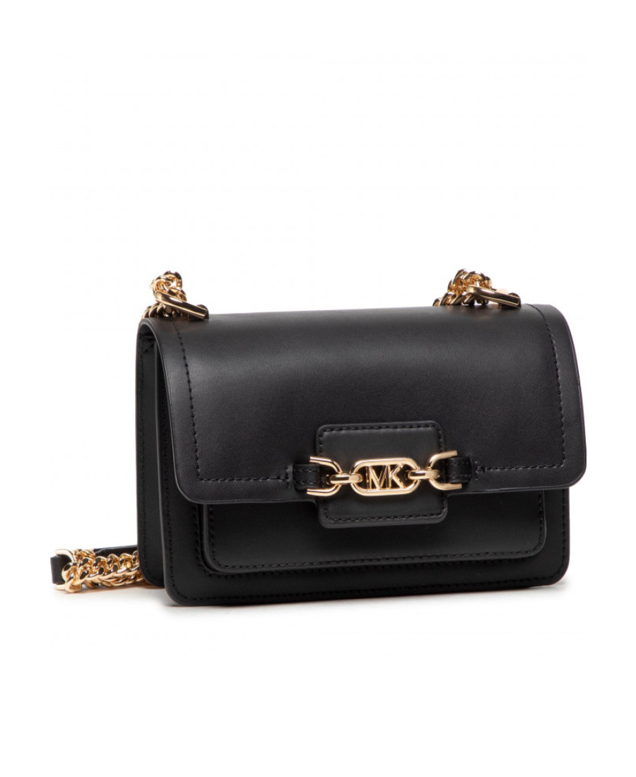 Michael Michael Kors Heather Super-small Leather Shoulder Bag In Black