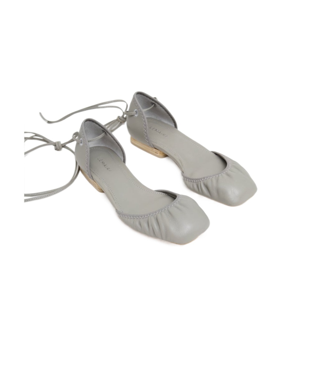 Lemaire Gray Micro Ballerina Heeled Sandals In Gray